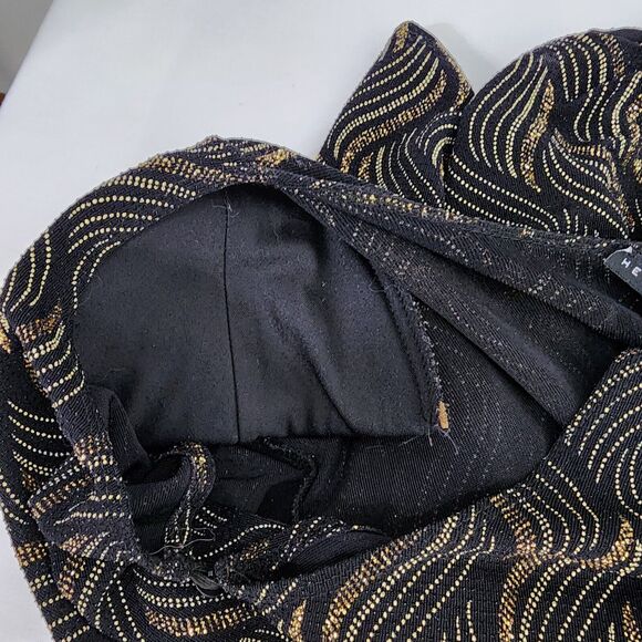 Helene Blake Women's Cardigan 2X Black Gold Shimmer Sparkle Holiday Long Sleeve - Picture 7 of 12